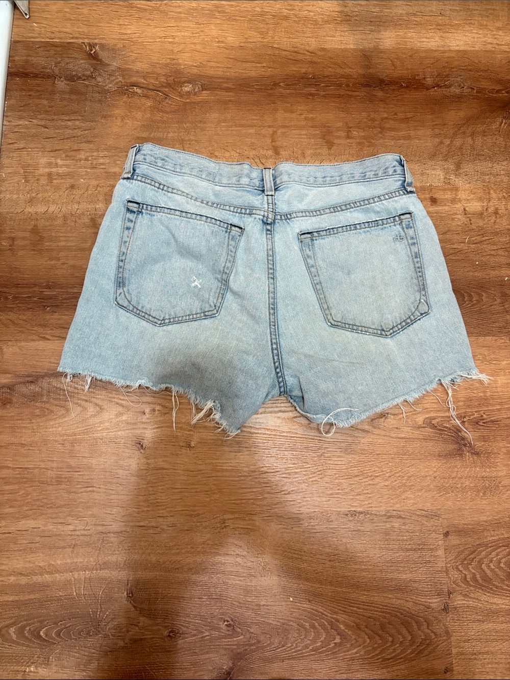 rag & bone Light Blue Distressed Denim Cutoff Shorts Size 26 - Picture 7 of 9